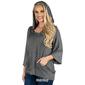 Womens 24/7 Comfort Apparel Elbow Sleeve Pocket Hoodie Top - image 4