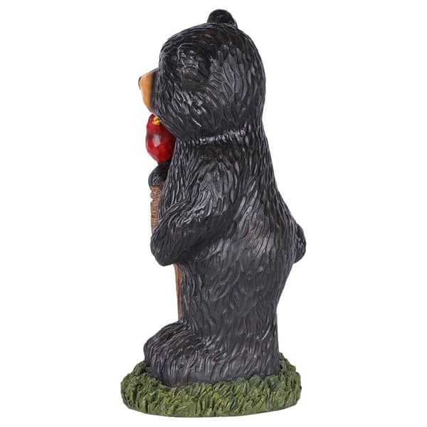 Hi-Line Gift Bear Holding Welcome Sign Garden Statue