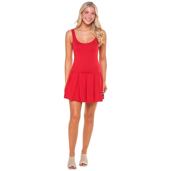Juniors Madden Girl Scoop Neck Tank Drop Waist Skater Dress - image 