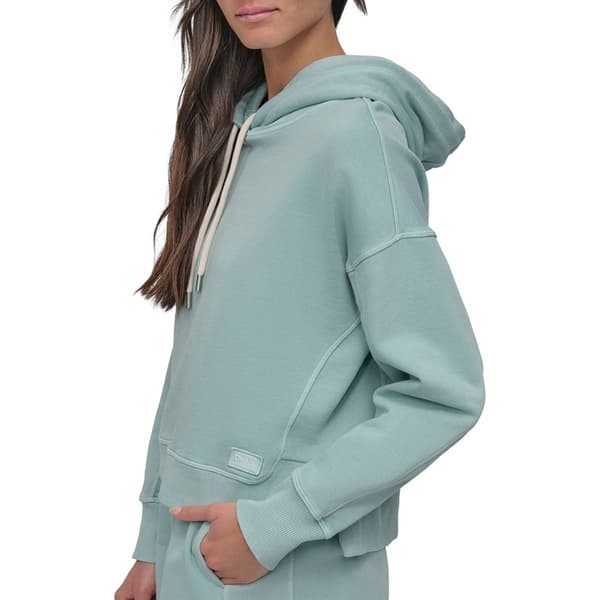 Womens DKNY Sport French Terry Embroidered Logo Pullover Hoodie