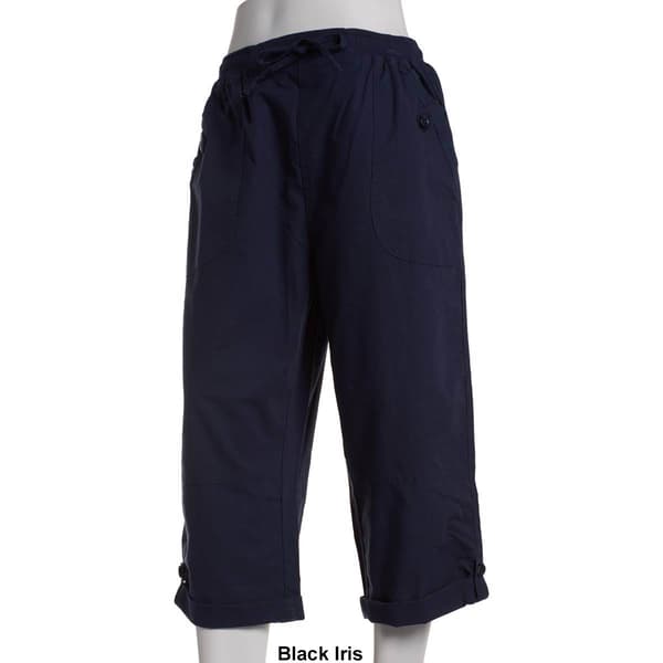 Womens Jordana Rose Rib-Knit Waist Capri Pants