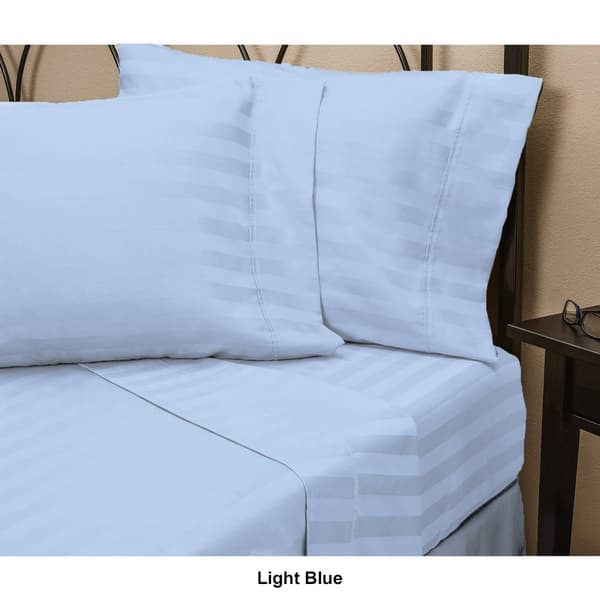 Sweet Home Collection 6pc. Embossed Stripe Microfiber Sheets