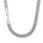Mens Iron Saints 8mm Cuban Link Silver-Tone Necklace - image 1