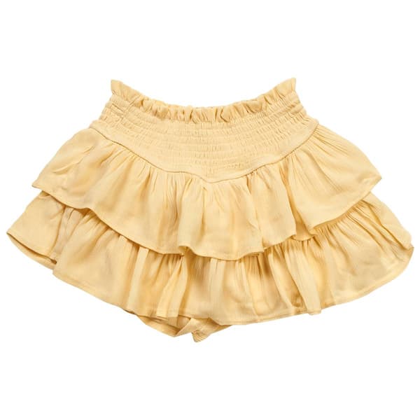 Girls (7-16) No Comment Solid Smocked Tiered Skort - image 