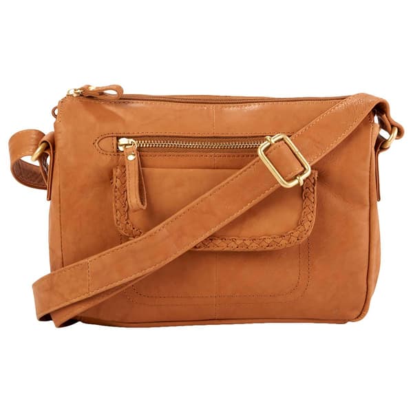 Great American Leatherworks Braid Flap Camera Crossbody - image 