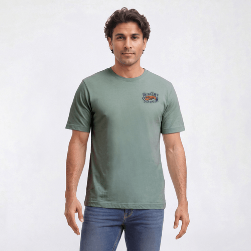Mens IZOD(R) Blue Cliff Crab Short Sleeve Tee - image 