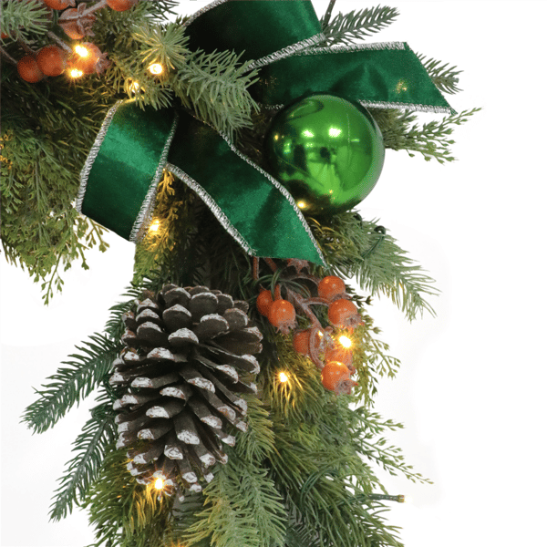 Puleo International 6ft. Pre-Lit Adorned Garland
