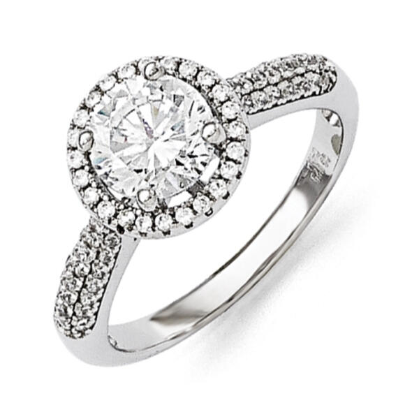 Sterling Silver & CZ Ring - image 