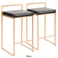 LumiSource Fuji Contemporary-Glam Counter Stools - Set of 2 - image 8