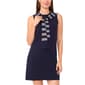 Womens MSK Stripe Tie Neck Sweater Dress - image 1