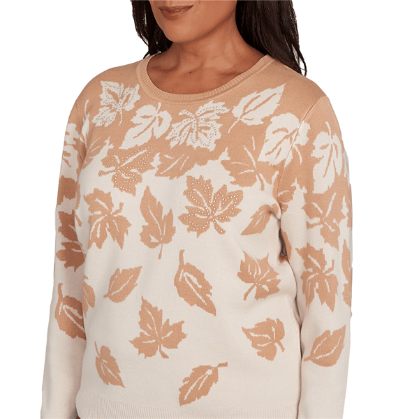 Womens Alfred Dunner Mount Laurel Falling Leaf Sweater