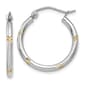 Gold Classics(tm) 14kt. White Gold & Rhodium Hoop Earrings - image 1