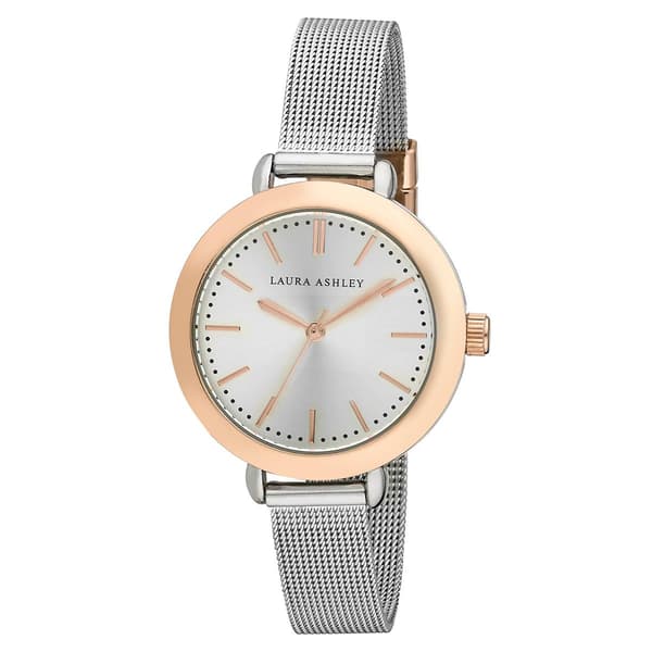 Womens Laura Ashley&#40;R&#41; Sleeve Mesh Rose Gold Watch - LA31039TTR - image 