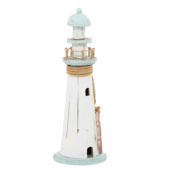 9th & Pike&#40;R&#41; White Wood Coastal Sculpture Lighthouse - image 