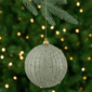 Northlight Holographic Glitter Tea Green Christmas Ball Ornament - image 1