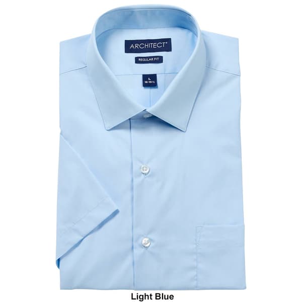 Mens Architect&#174; Short Sleeve Regular Fit Solid Dress Shirt