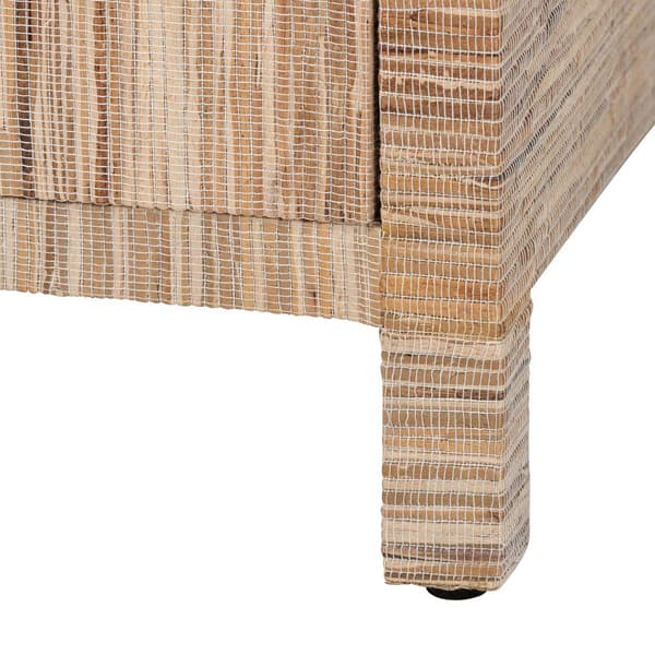 bali & pari Paine Bohemian Woven Grasscloth Nightstand