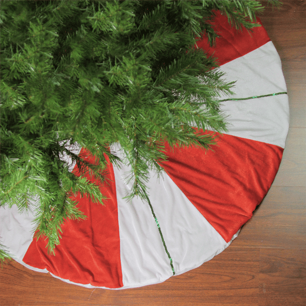 Northlight 48in. Peppermint Twist Christmas Tree Skirt - image 