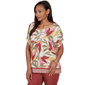 Womens Ruby Rd. Sedona Escape Short Sleeve Leaf Blouse - image 3