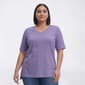 Plus Size Hasting & Smith Elbow Sleeve V Neck Tee - image 1