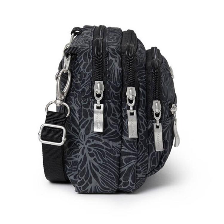 Baggallini Legacy Triple Zip Convertible Floral Crossbody