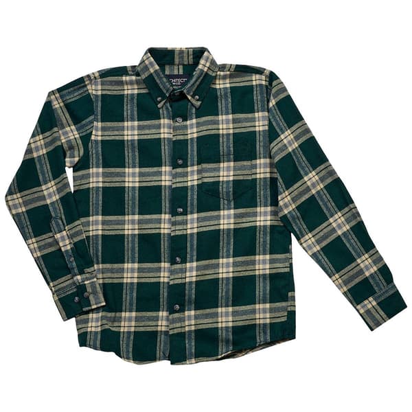Boys (8-20) Architect(R) Flannel Shirt - Green/Sand - image 