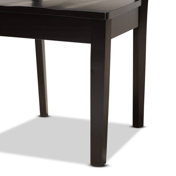 Baxton Studio Anila Dark Brown Finished Wood 5pc. Dining Set