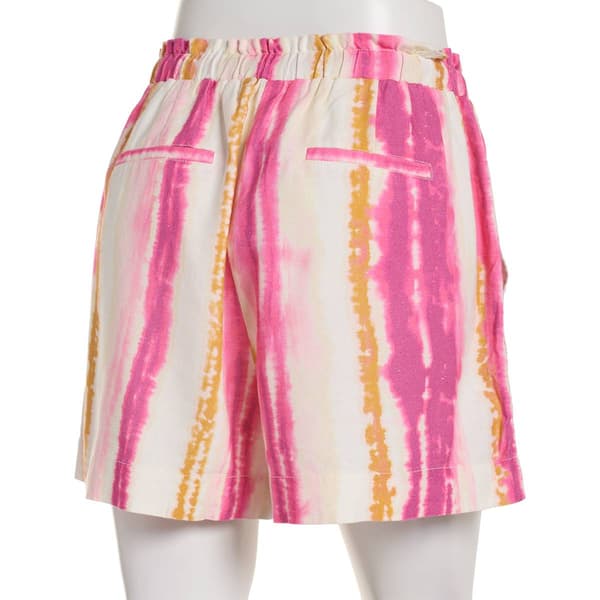 Womens Nicole Miller Linear Stripe Shorts