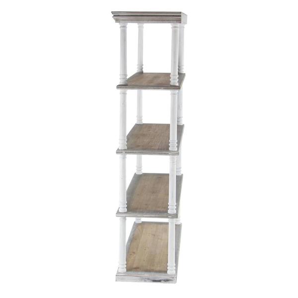 9th & Pike® Farmhouse Brown Wooden Shelving Unit