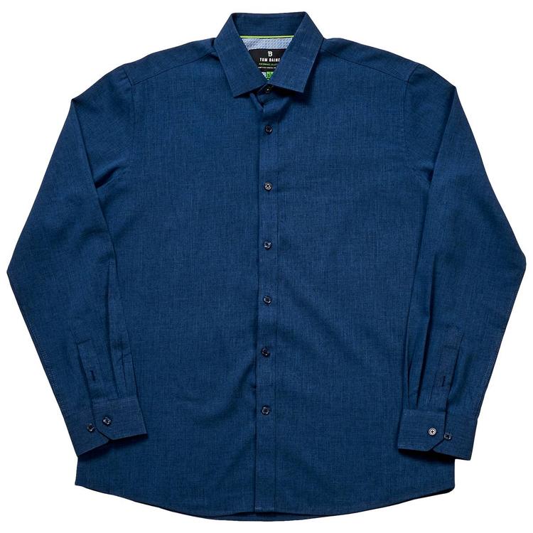 Mens Tom Baine Slim Fit Dress Shirt - Navy