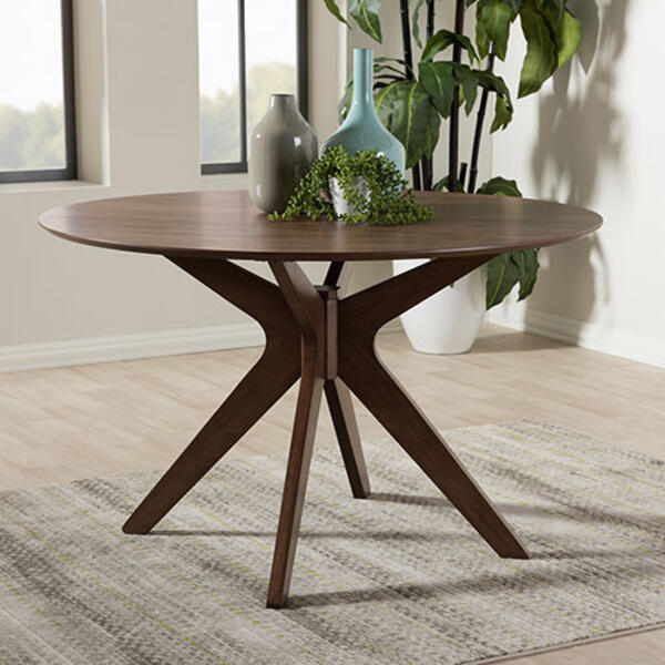Baxton Studio Monte Mid-Century 47in. Round Dining Table - image 