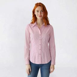 Juniors Love Tree Poplin Boyfriend Casual Button Down
