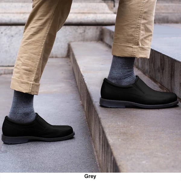 Mens Dr. Motion Pin Dot Grid Compression Socks