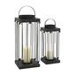 9th & Pike&#40;R&#41; Black Metal Candle Holder Lanterns - Set of 2 - image 1