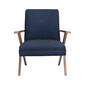 Coaster Monrovia Dark Blue and Walnut Wooden Arms Accent Chair - image 3