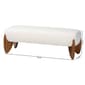 Baxton Studio Vinicio Mid-Century Modern Boucle Accent Bench - image 8