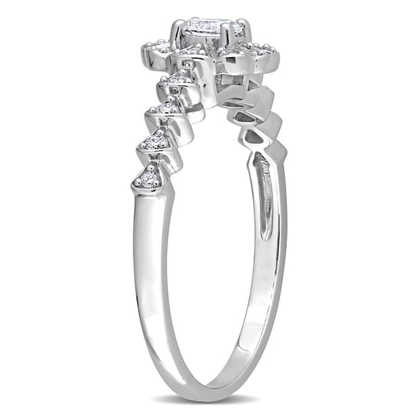 Diamond Classics™ 14kt. White Gold 1/3ctw. Diamond Oval Ring