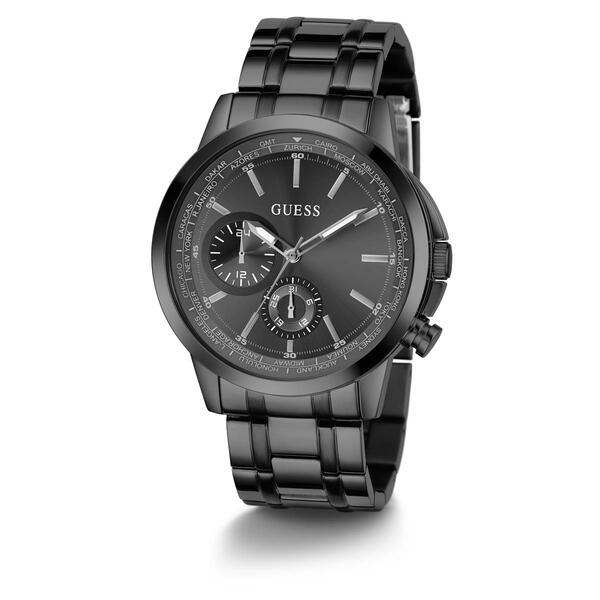 Mens Guess Watches&#174; Black Case Stainless Steel Watch - GW0490G3