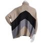 Womens Joseph A. Long Sleeve Ombre Chevron Poncho Sweater - image 2