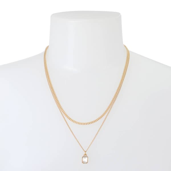 Steve Madden Stone Layered Necklace