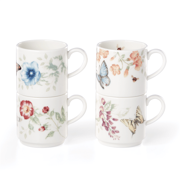 Lenox® Butterfly Meadow® Stacking Mugs - Set of 4