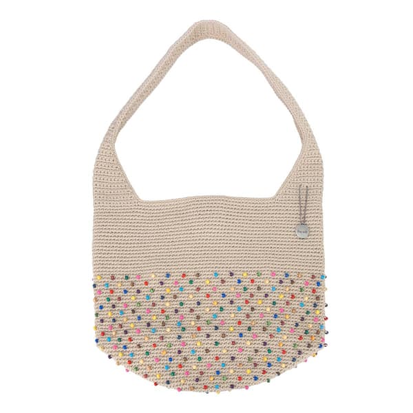 The Sak Crochet Hobo with Hand Stitched Bali Beads