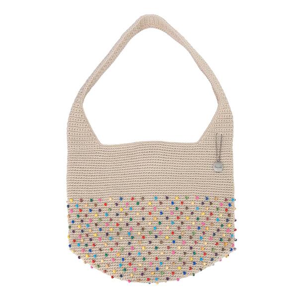 The Sak Crochet Hobo with Hand Stitched Bali Beads