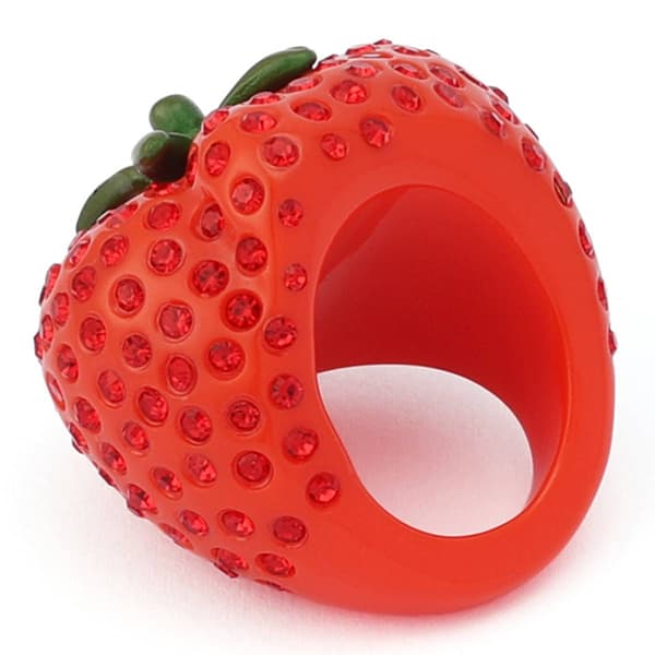 Betsey Johnson Hothouse Bloom Tomato Cocktail Ring