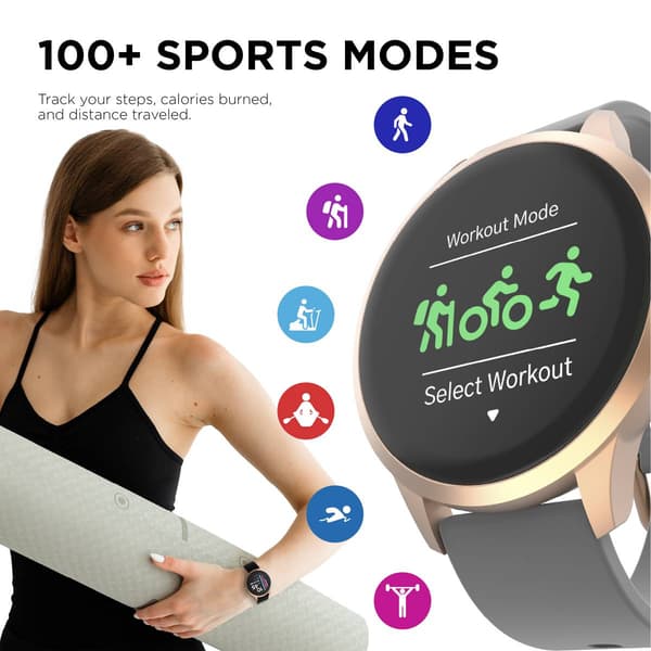 Womens iItouch Sport 4 Grey Strap Fitness Tracker - TP4R01-C04