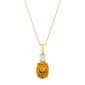 Diamond Classics(tm) 10kt. Yellow Gold/Oval Citrine Pendant - image 1
