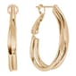 14kt. Gold Over Brass 32mm J-Hoop Earrings - image 1