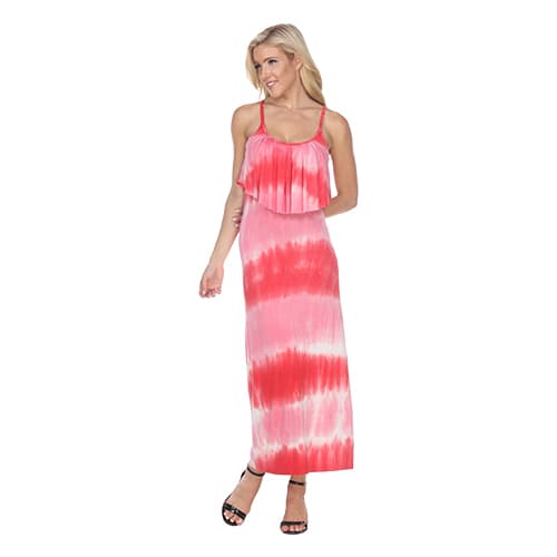 Womens White Mark Kalea Tie Dye Overlay Maxi Dress