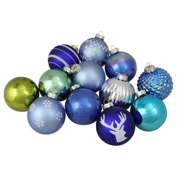 Northlight Seasonal Multi-Patterned Christmas Ball Ornaments - image 