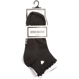 Womens Steve Madden 6Pk Heart Lettuce Edge Quarter Socks